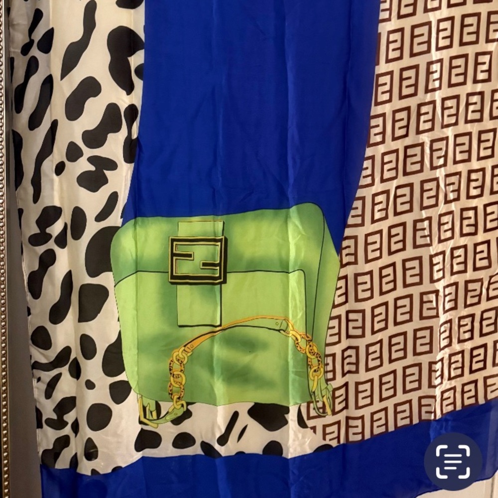 Colorful Patterned Scarf 💯 silk